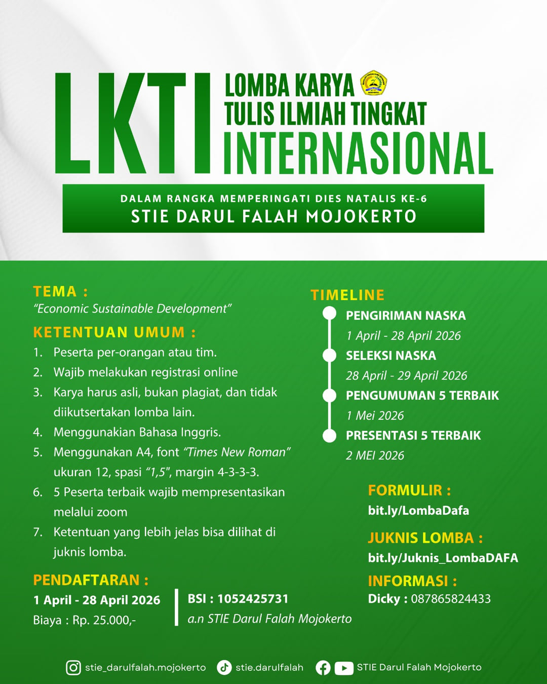 Lomba Karya Tulis Ilmiah Tingkat Internasional - Poster 2