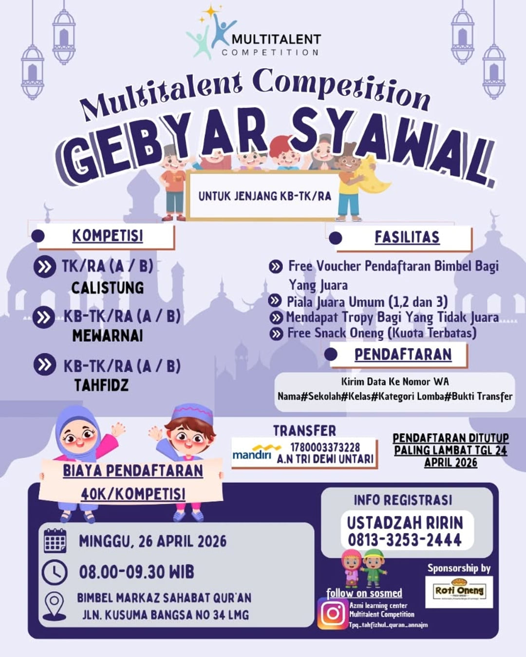 GEBYAR SYAWAL - MULTITALENT COMPETITION - Poster 2
