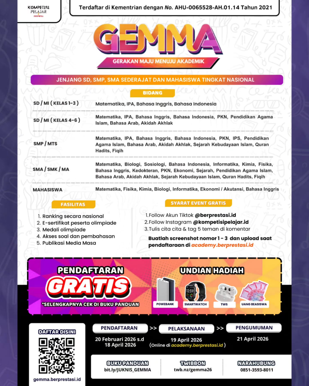 GEMMA 2026 ā Gerakan Maju Menuju Akademik - Poster 2