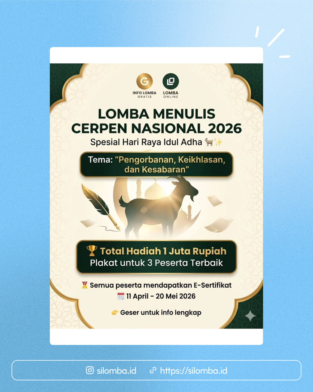 Lomba Menulis Cerpen Nasional 2026 - Poster 1