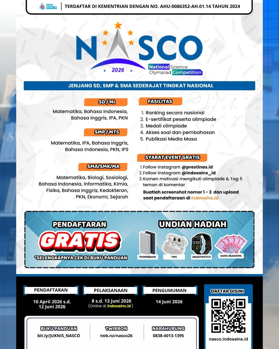 NASCO 2026 – National Science Olympiad Competition - Poster 2