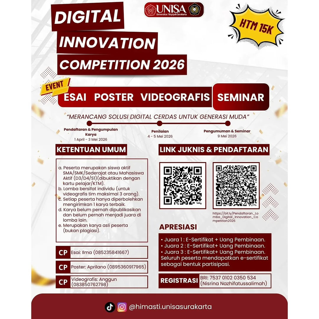 Digital Innovation Competition 2026 - Poster 2
