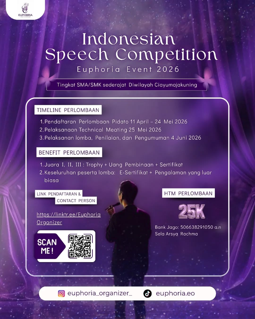 Lomba Pidato Bahasa Indonesia Euphoria Event 2026 - Poster 2