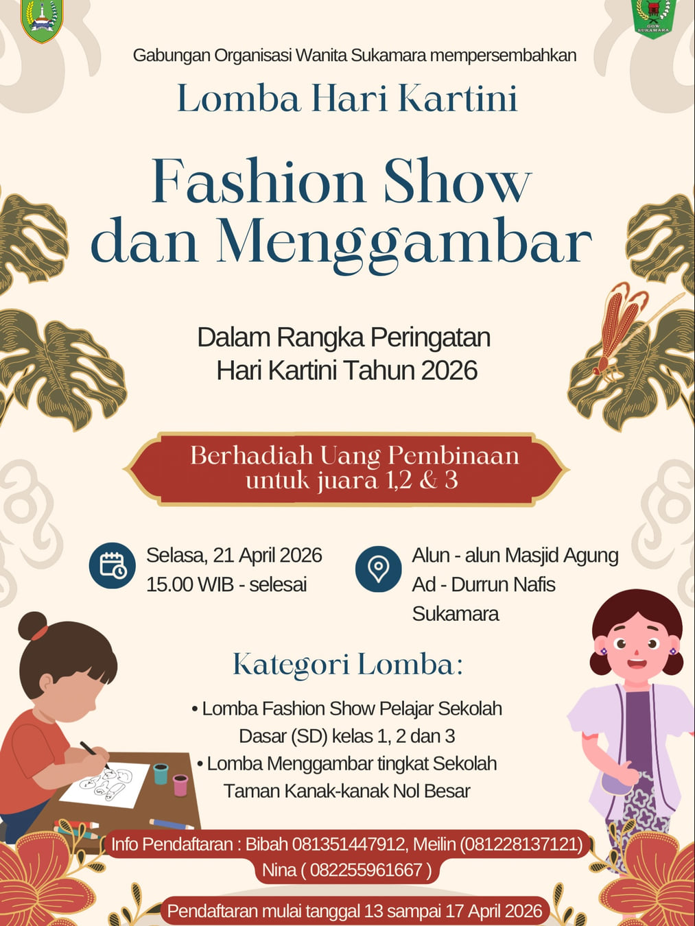 Lomba Fashion Show & Menggambar Hari Kartini 2026 - Poster 2
