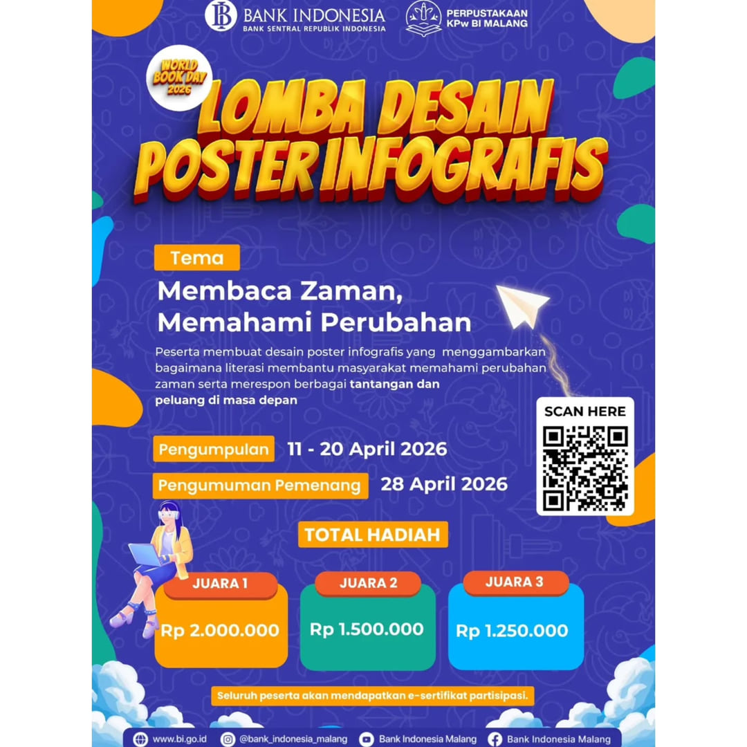 Lomba Poster, Cerpen & Video Edukasi Nasional World Book Day 2026 - Poster 2