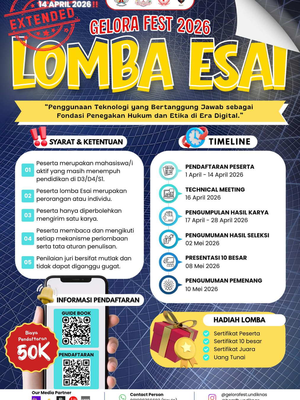 Lomba Esai Gelora Fest 2026 - Poster 2