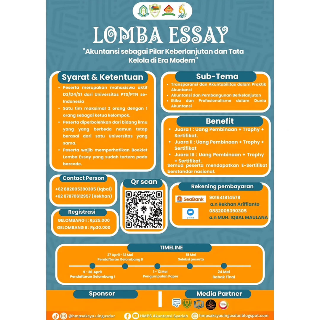 SHAFEST (Sharia Accounting Festival) - Lomba Essay, Infografis & Akuntansi - Poster 2