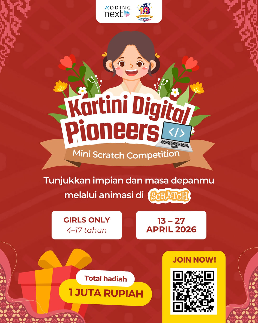 Kartini Digital Pioneers: Mini Scratch Competition - Poster 2