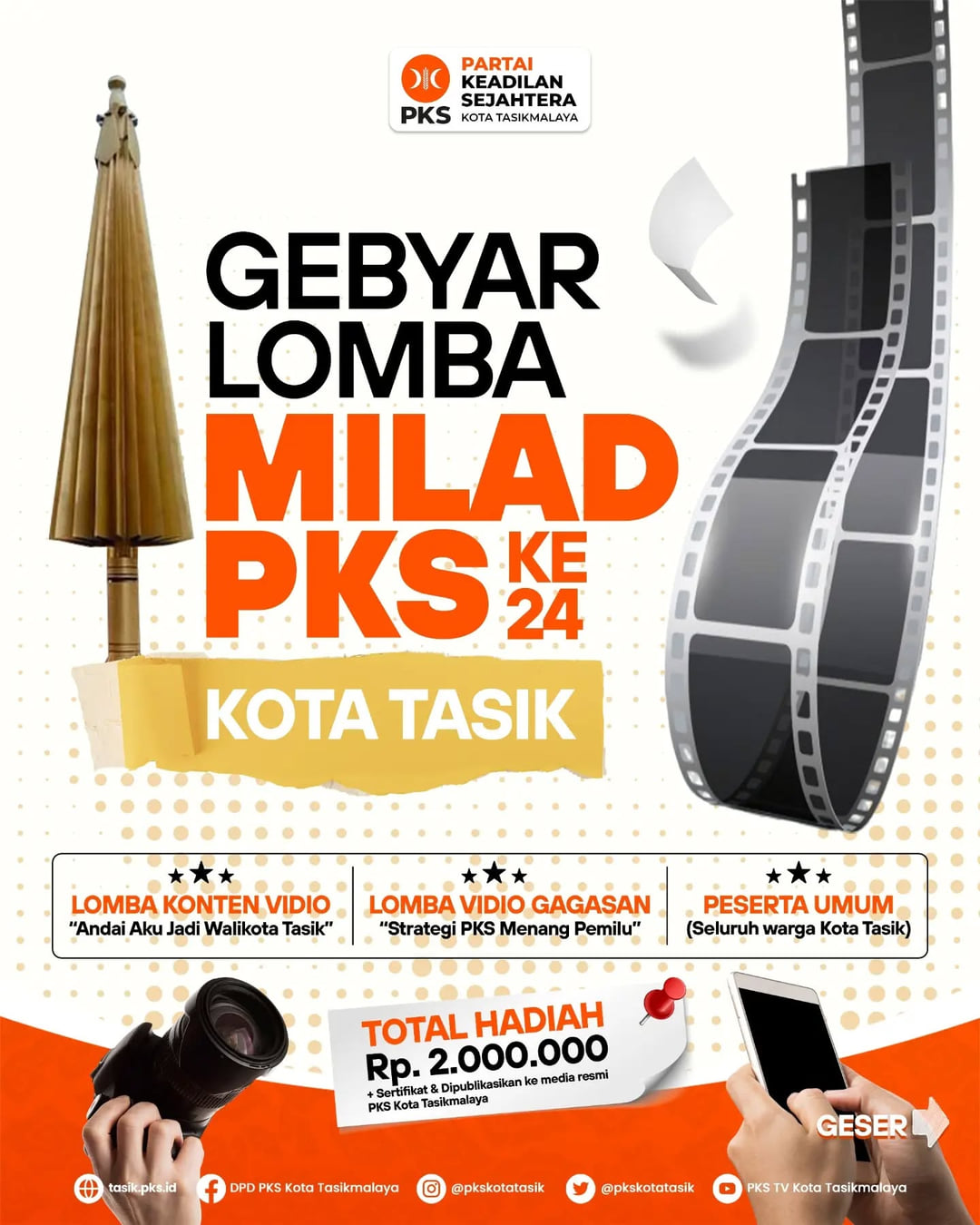 Gebyar Lomba Milad PKS ke-24 Kota Tasik - Poster 2