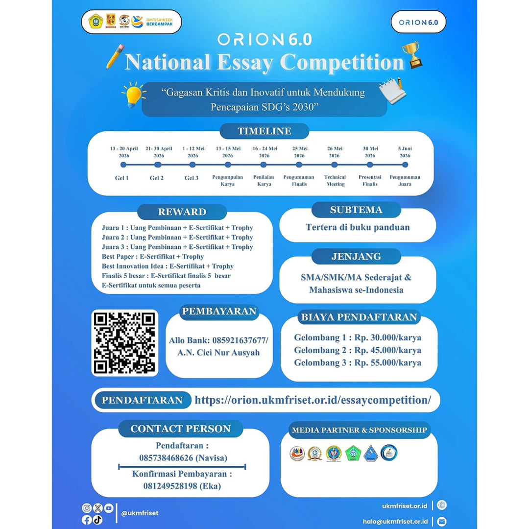 ORION 6.0 National Essay Competition 2026 - Poster 2