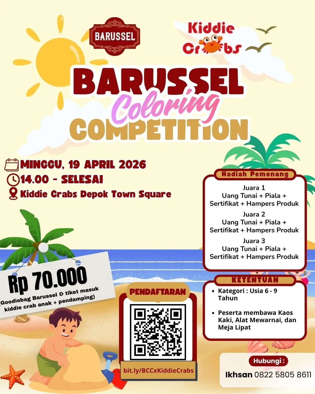 Barussel Coloring Competition x Kiddie Crabs Depok Town Square - Poster 2