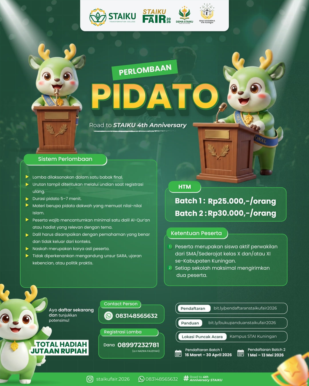 Perlombaan Pidato: Road to STAIKU 4th Anniversary - Poster 2
