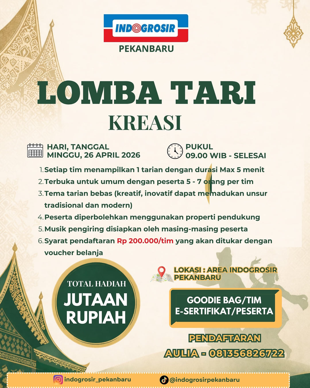 LOMBA TARI KREASI – INDOGROSIR PEKANBARU - Poster 2