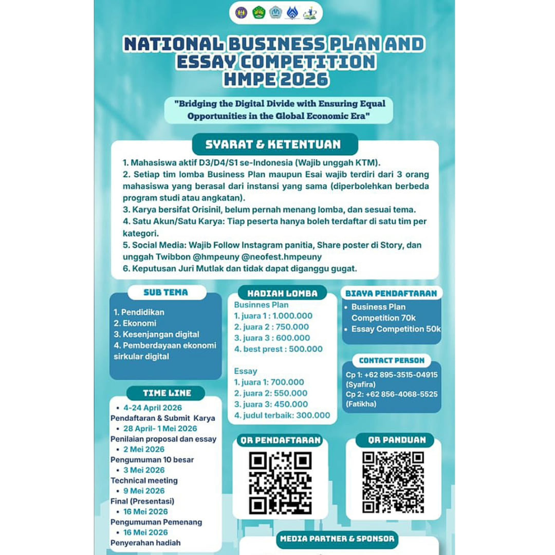 NATIONAL BUSINESS PLAN AND ESSAY COMPETITION HMPE 2026 - Poster 2