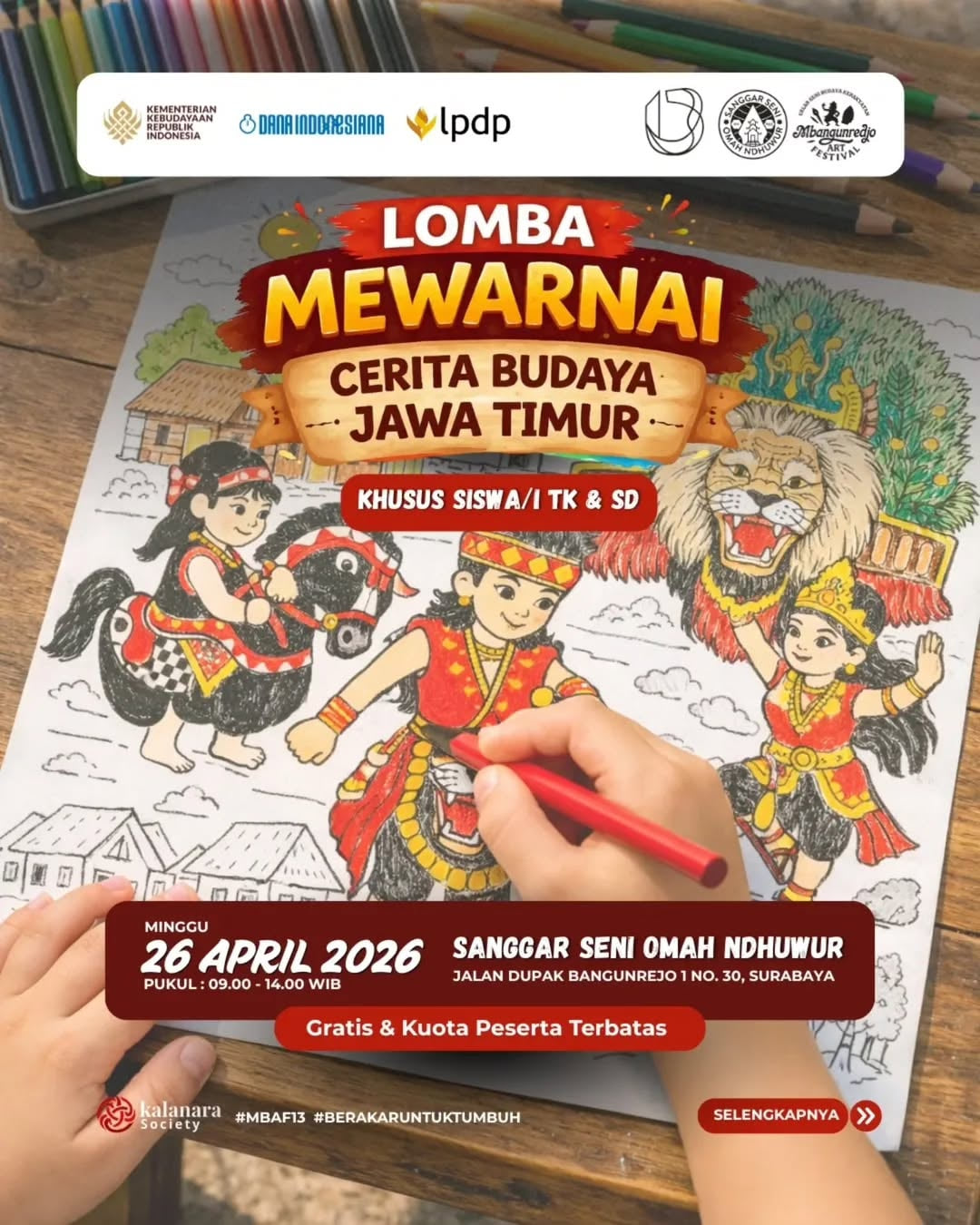 Lomba Mewarnai Cerita Budaya Jawa Timur - Poster 2