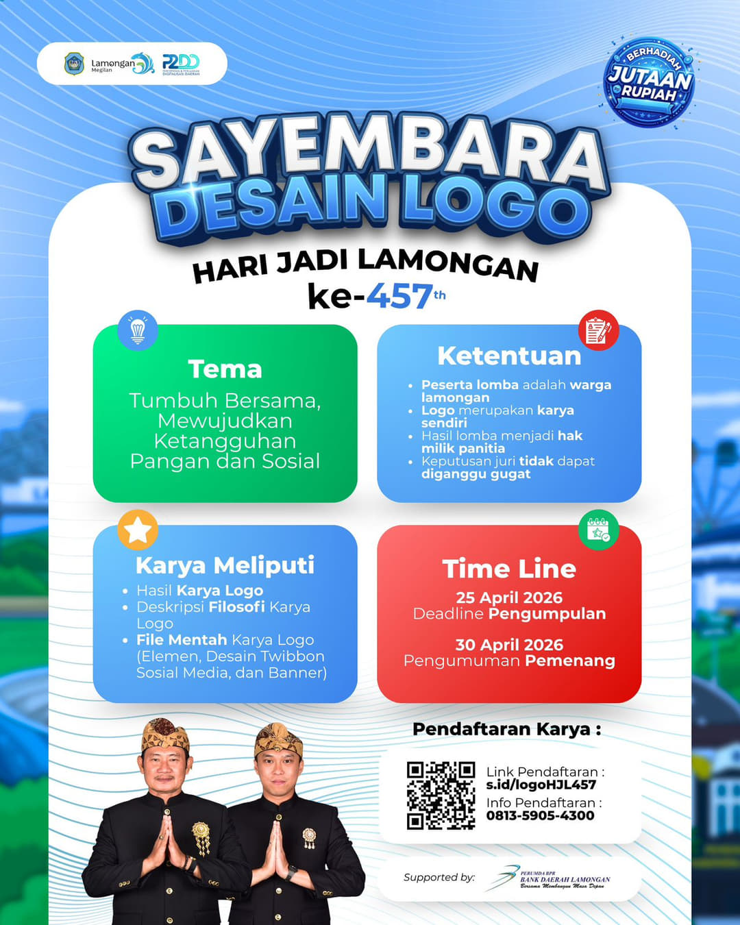 SAYEMBARA DESAIN LOGO HARI JADI LAMONGAN ke-457th - Poster 2