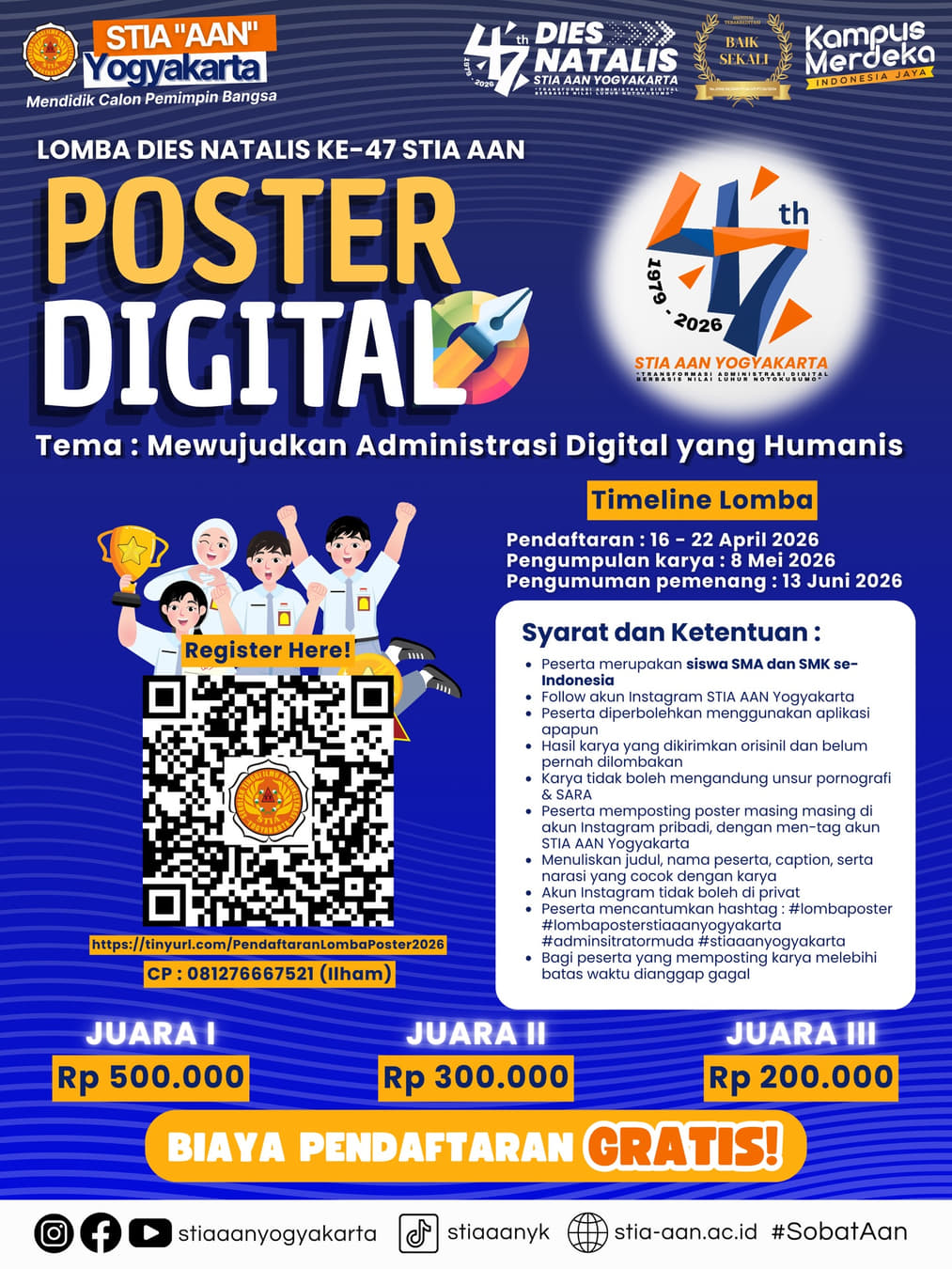 Lomba Poster Digital Dies Natalis ke-47 STIA AAN - Poster 2