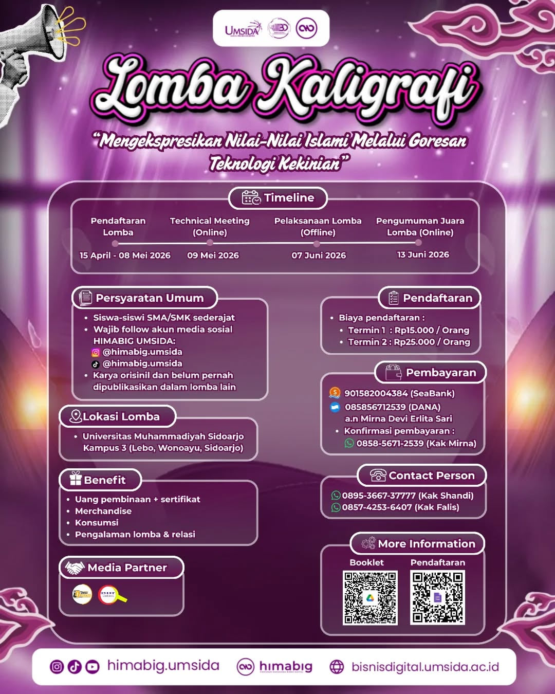 Lomba Kaligrafi HIMABIG UMSIDA - Poster 2
