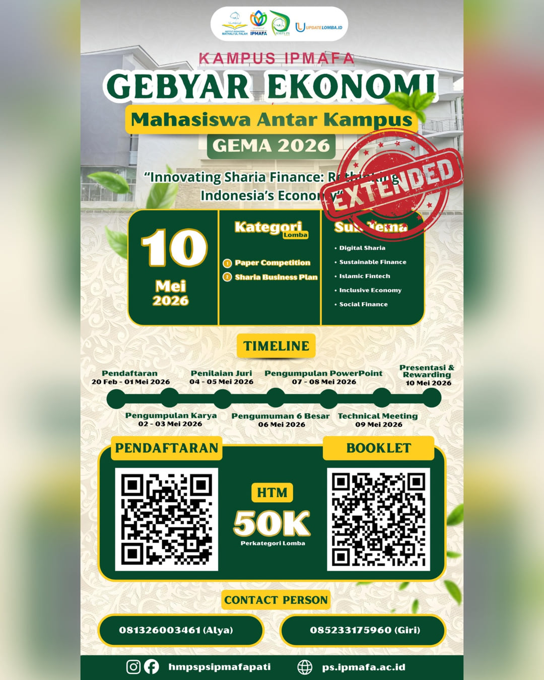 GEBYAR EKONOMI MAHASISWA ANTAR KAMPUS (GEMA) 2026 - Poster 2