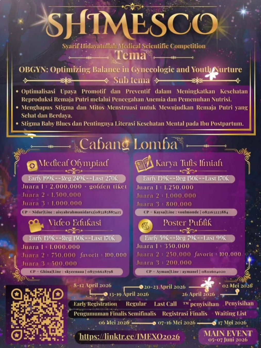 Syarif Hidayatullah Medical Scientific Competition (SHIMESCO) 2026 - Poster 2