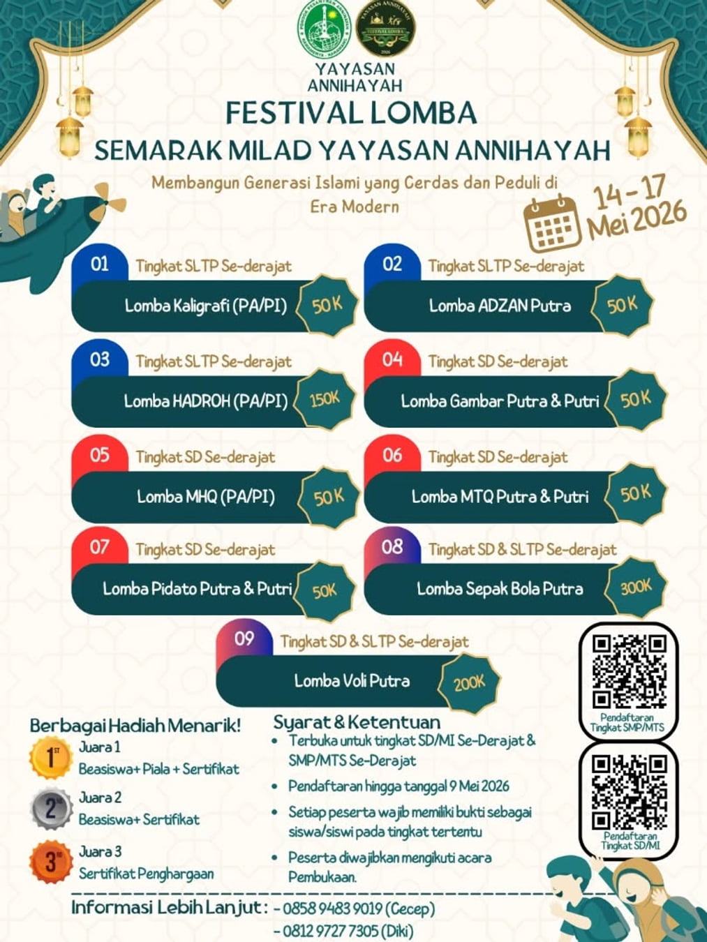 Festival Lomba Semarak Milad Yayasan Annihayah - Poster 2