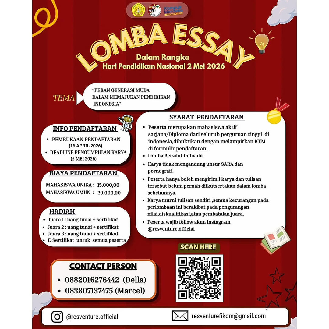Lomba Esai Nasional 2026 - Poster 2