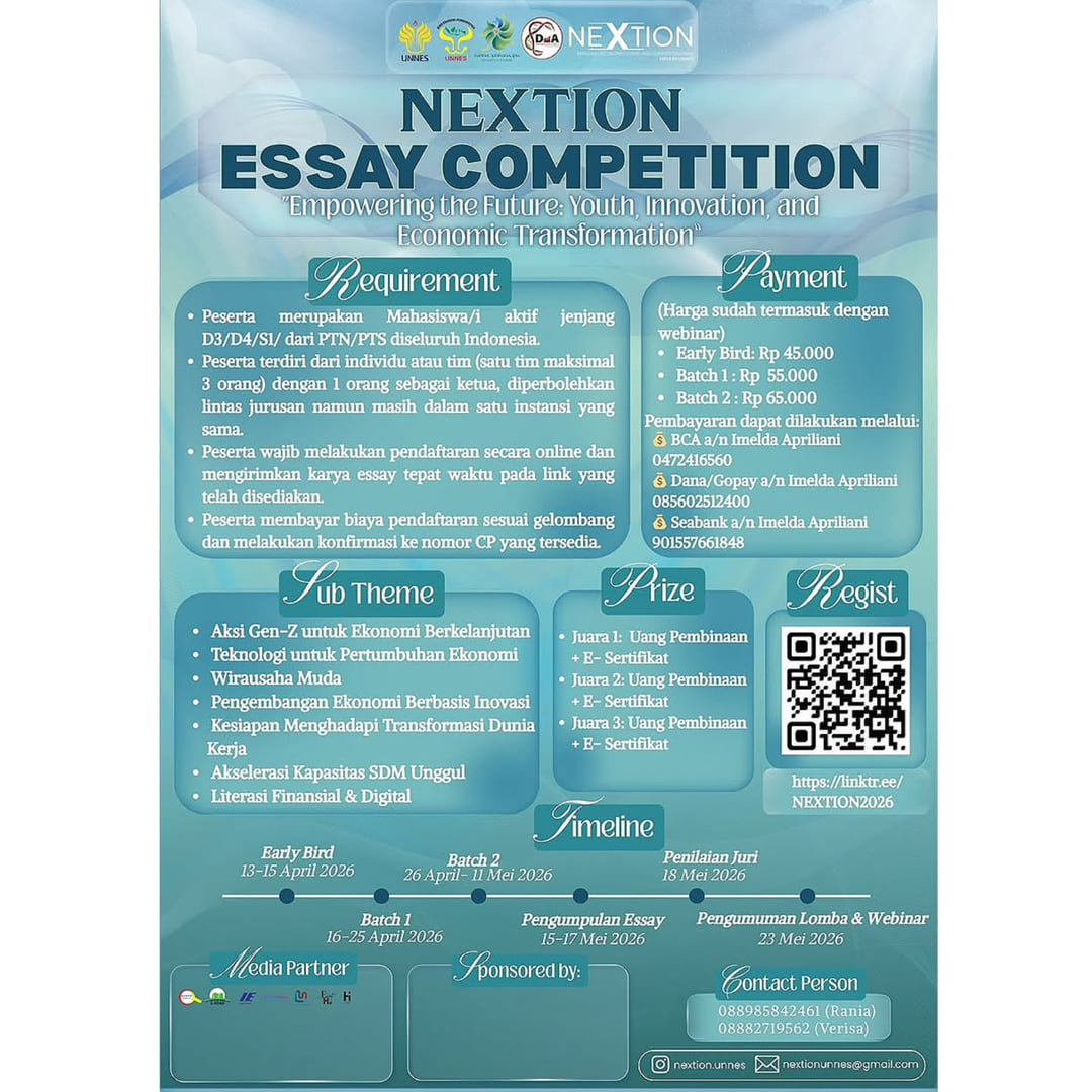 NEXTION 2026: ESSAY COMPETITION - Poster 2