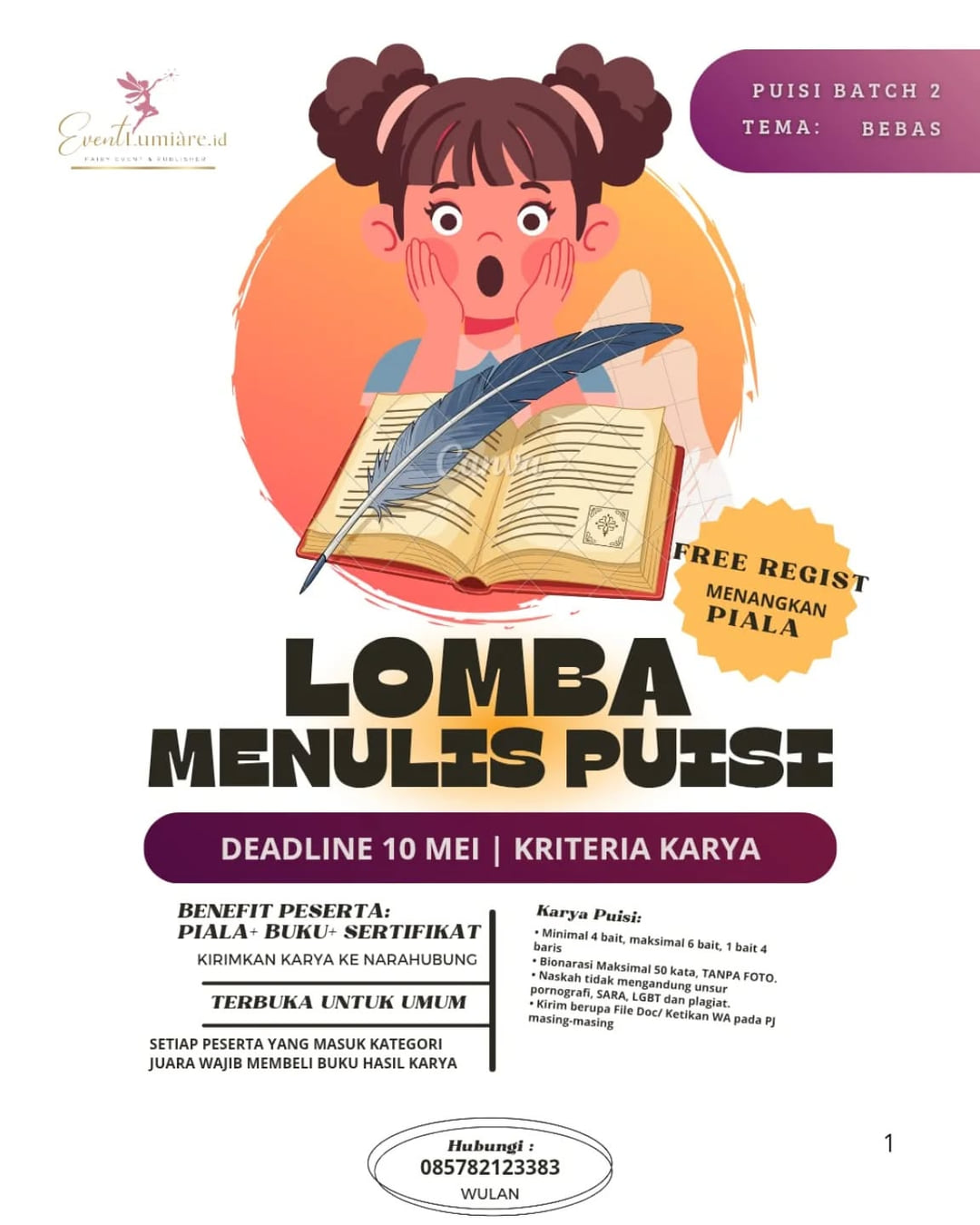 Lomba Menulis Puisi - Batch 2 - Poster 2