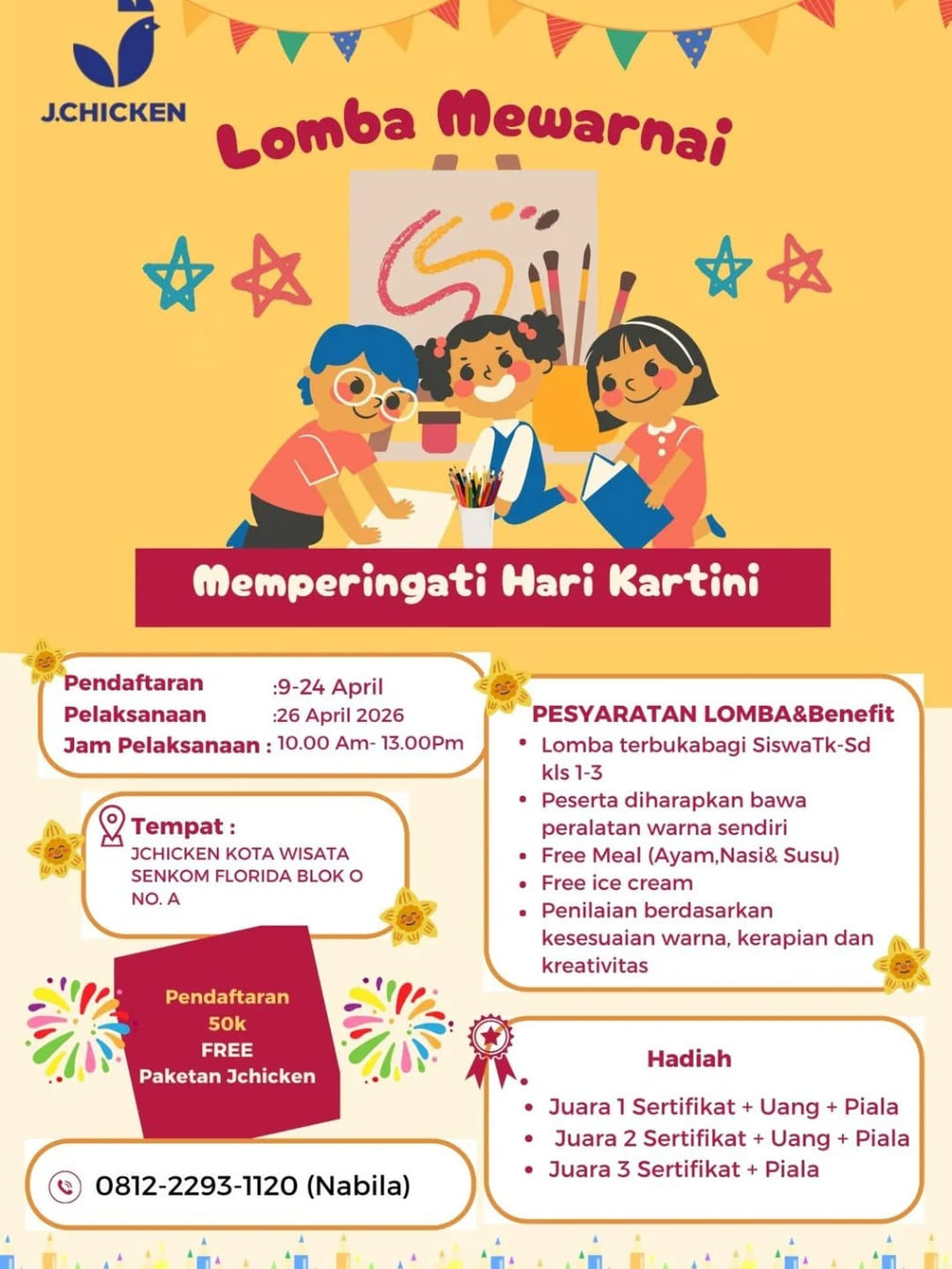 Lomba Mewarnai Anak JChicken - Poster 2