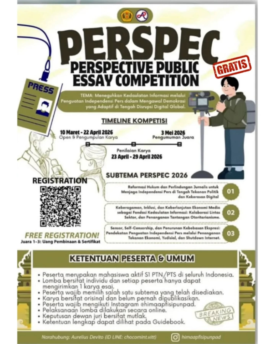 PERSPEC 2026 (PERSpective Public Essay Competition) - Poster 2