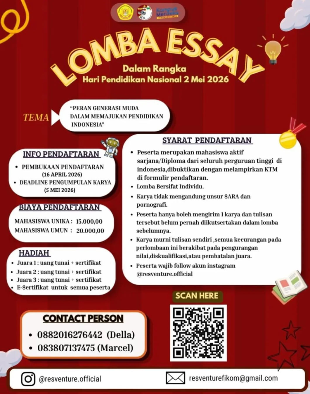 Lomba Esai & Desain Poster Nasional 2026 - Poster 2