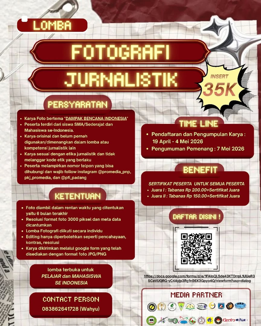 LOMBA FOTOGRAFI JURNALISTIK 2026 - Poster 2