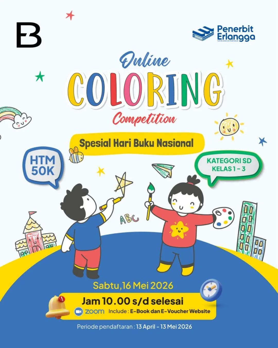 ONLINE COLORING COMPETITION Spesial Hari Buku Nasional - Poster 2