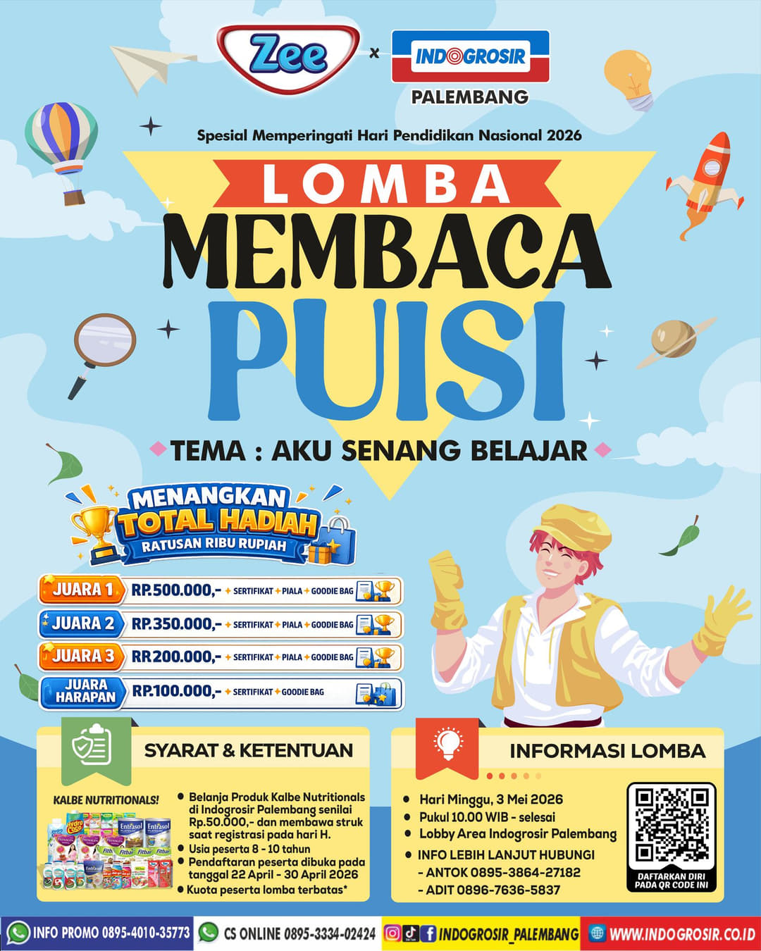 Lomba Membaca Puisi - Aku Senang Belajar - Poster 2