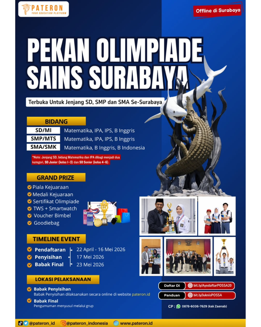 Pekan Olimpiade Sains Surabaya 2026 - Poster 2