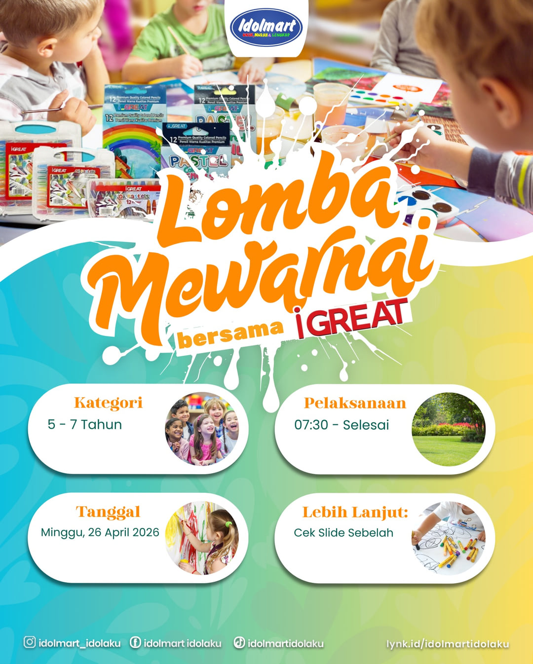 Lomba Mewarnai bersama iGREAT dan Idolmart - Poster 2