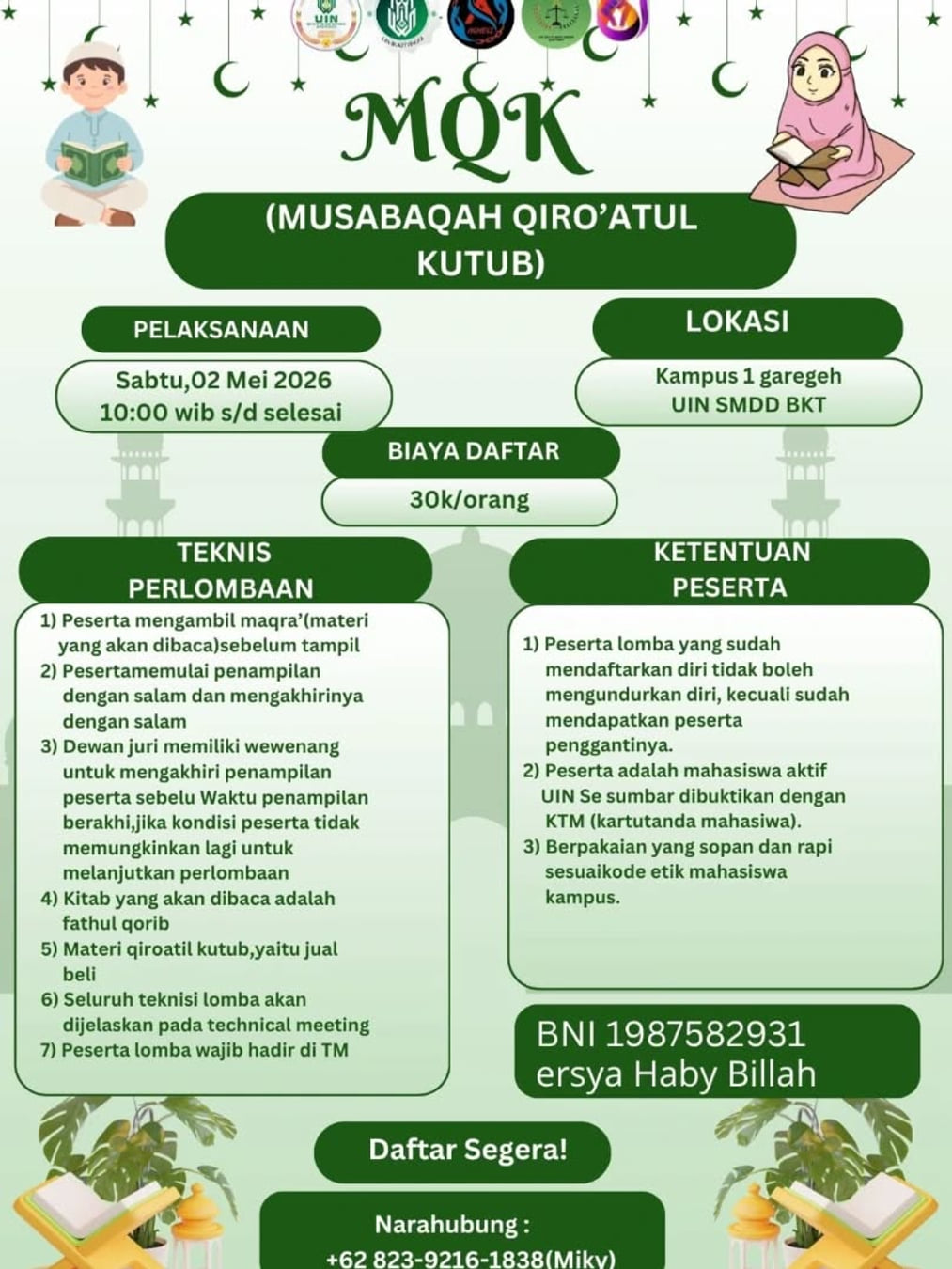 Musabaqah Qiro’atul Kutub (MQK) - Poster 2