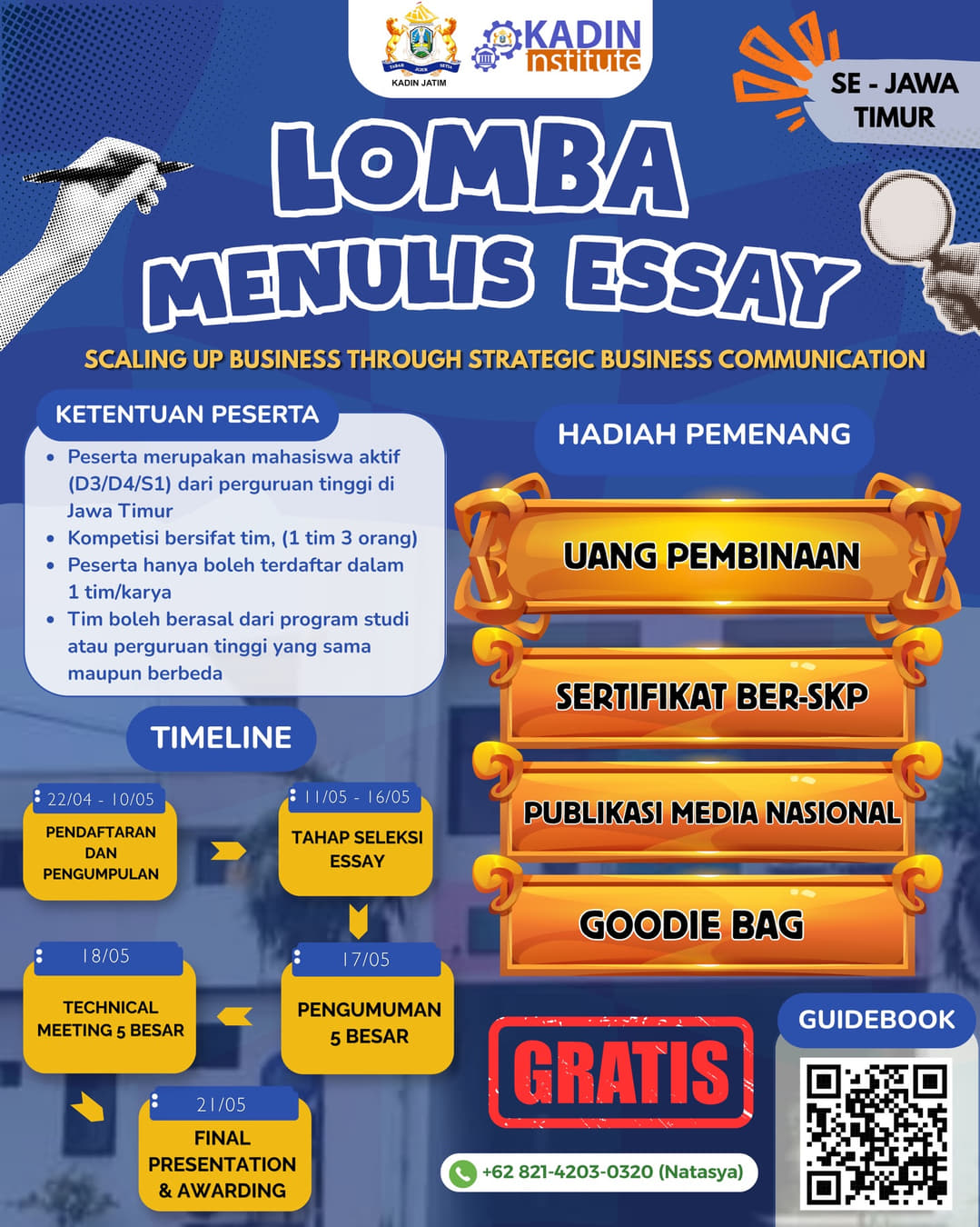 CALL FOR ESSAY COMPETITION – KADIN JAWA TIMUR - Poster 2