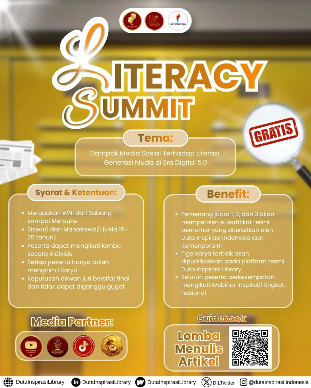 Lomba Nasional Menulis Artikel Duta Inspirasi Library - Poster 2