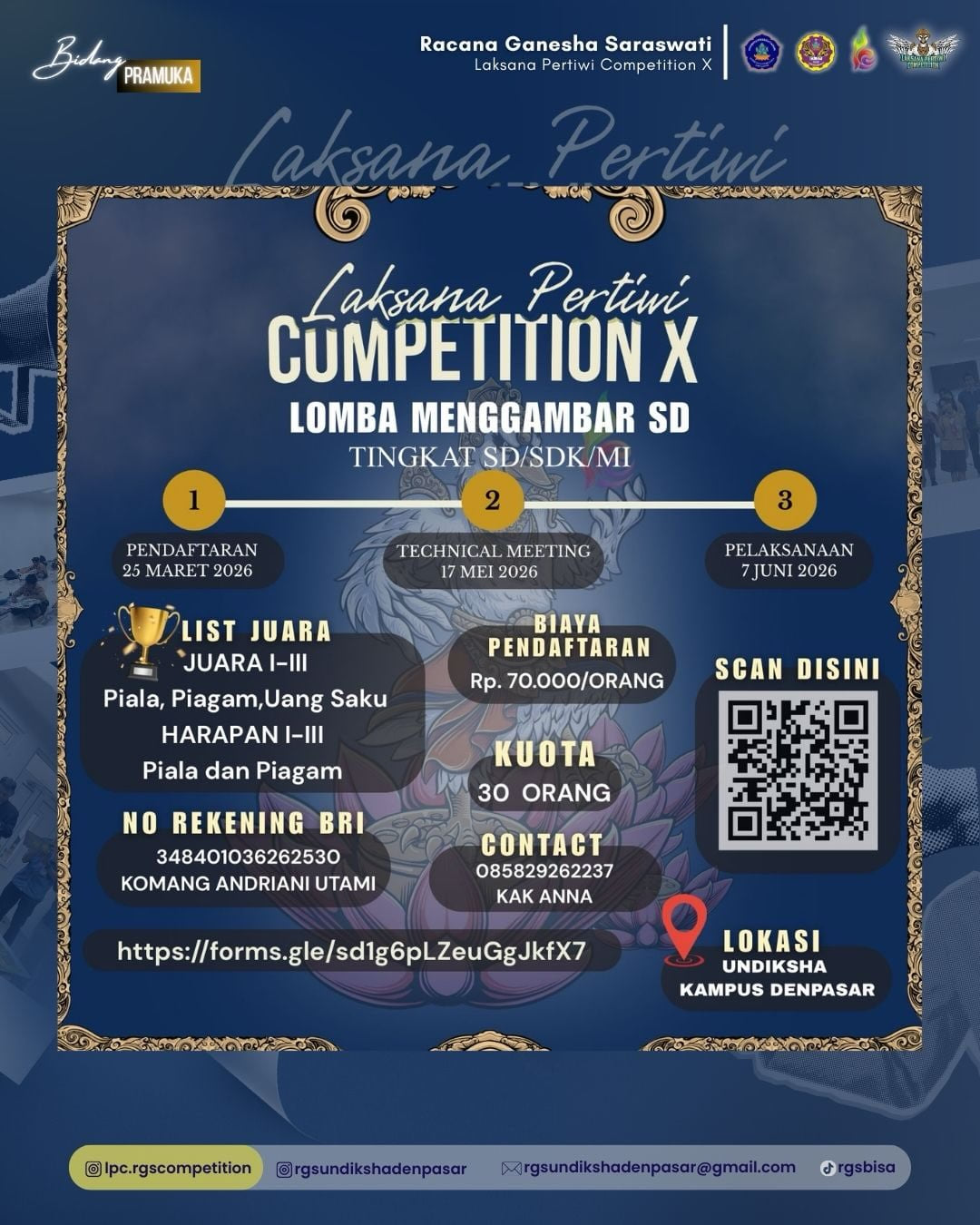 Laksana Pertiwi Competition X - Lomba Menggambar SD - Poster 2