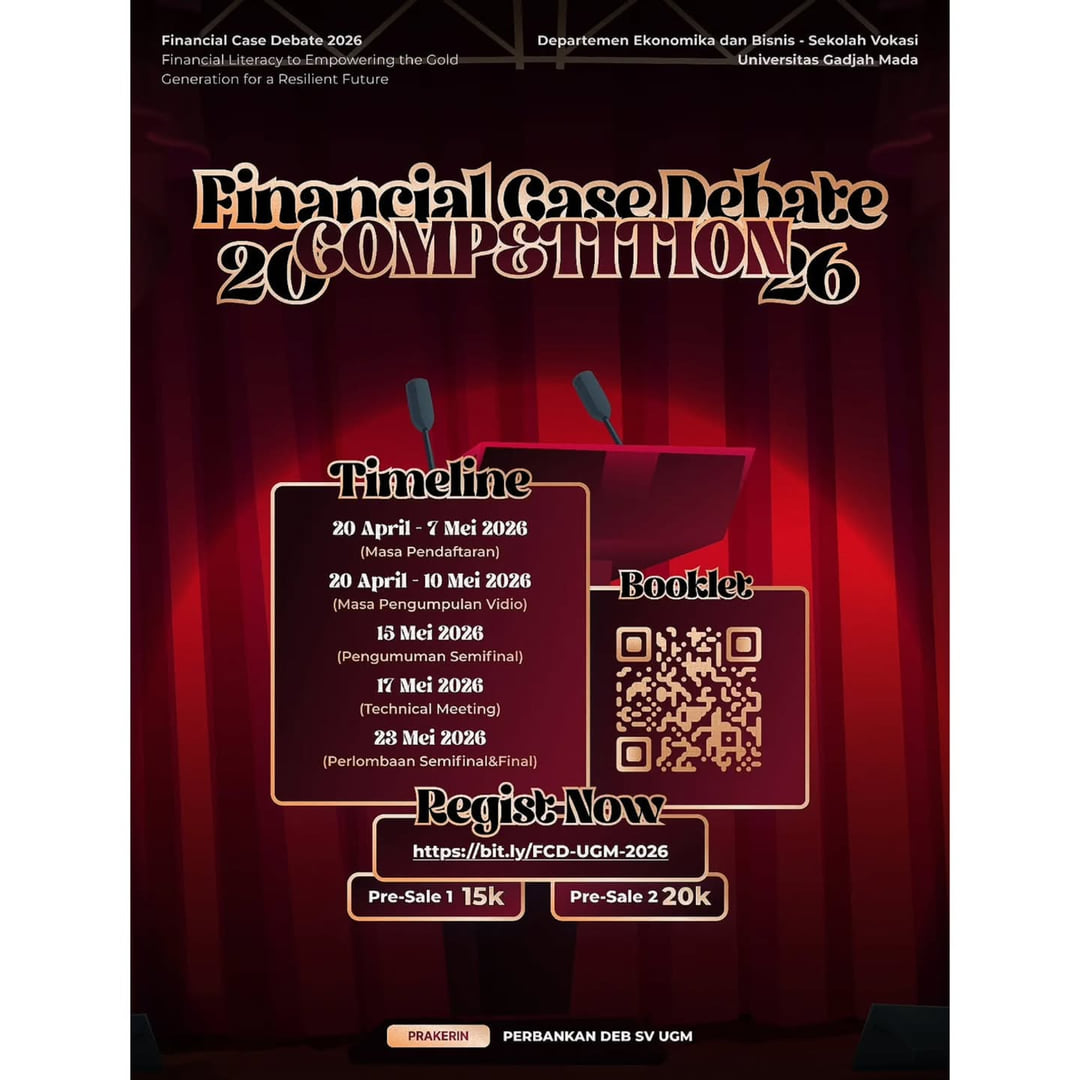 Financial Case Debate Competition (FCD) Universitas Gadjah Mada 2026 - Poster 2