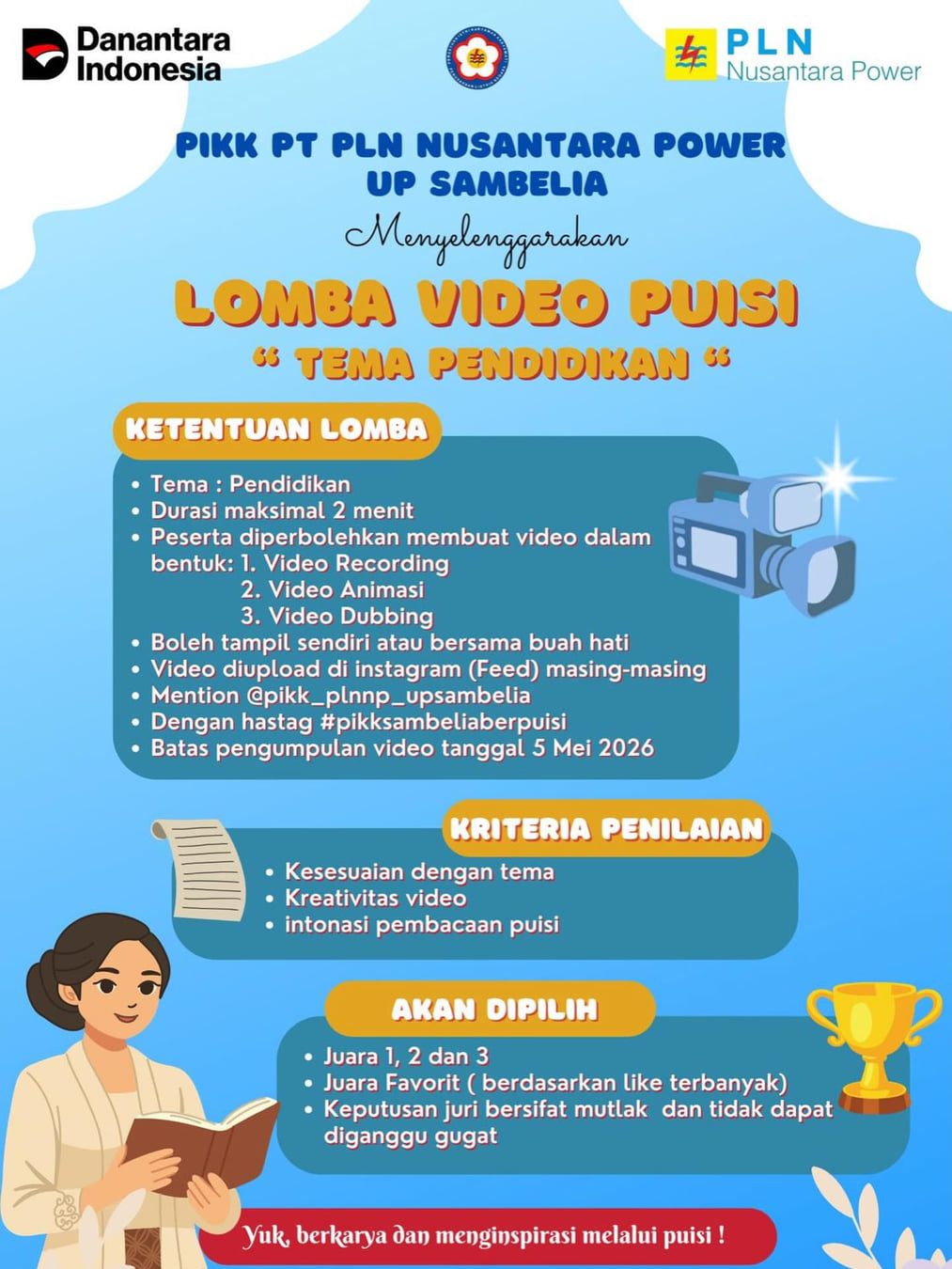 Lomba Video Puisi Tema Pendidikan - Poster 2