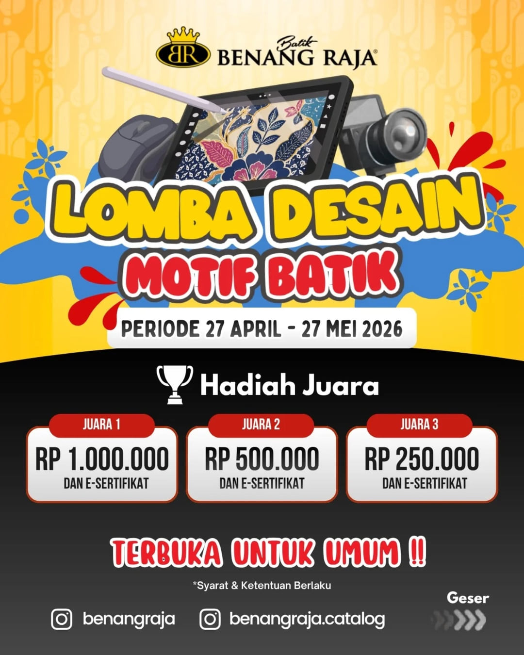 Lomba Desain Motif Batik Benang Raja 2026 - Poster 2