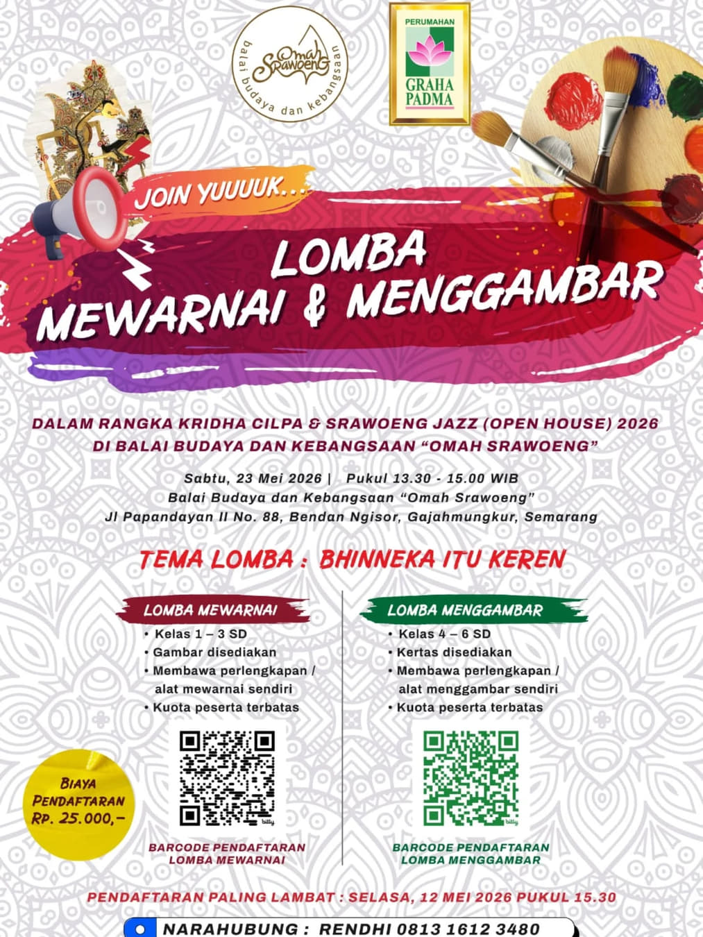Lomba Mewarnai & Menggambar Bhinneka Itu Keren - Poster 2