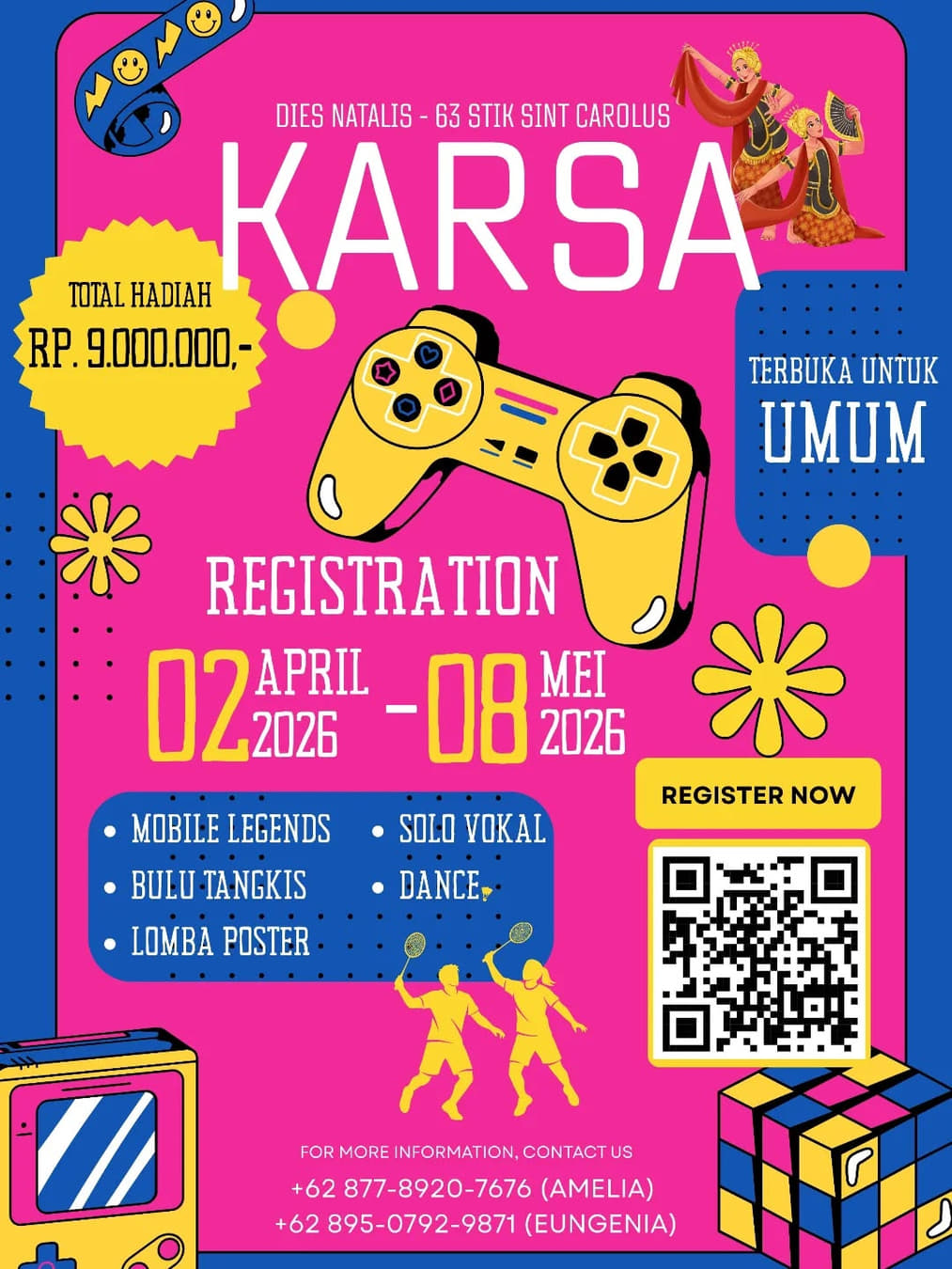 KARSA 2026 - Dies Natalis Ke-63 STIK Sint Carolus - Poster 2