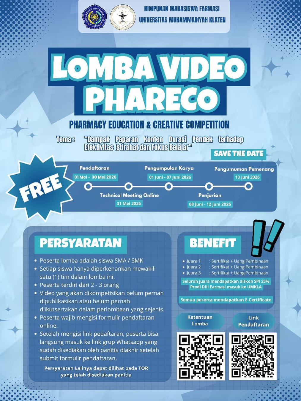 LOMBA VIDEO PHARECO 2026 - Poster 2