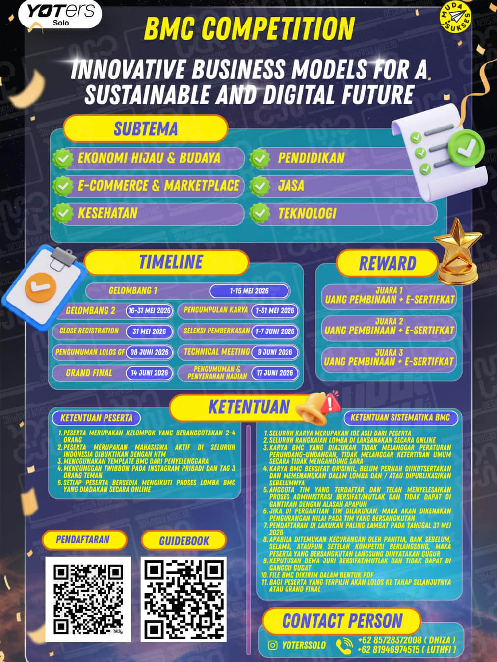 Kompetisi Business Model Canvas (BMC) YOT BMCIC 2026 - Poster 2