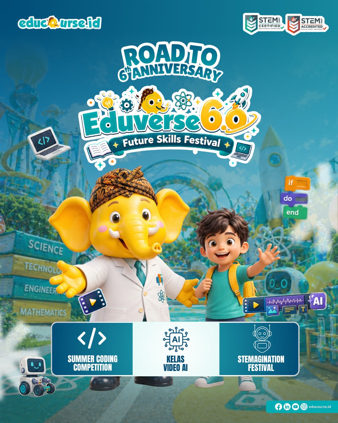 Eduverse 6.0 Future Skill Festival - Kompetisi Coding Scratch dan ROBLOX - Poster 2