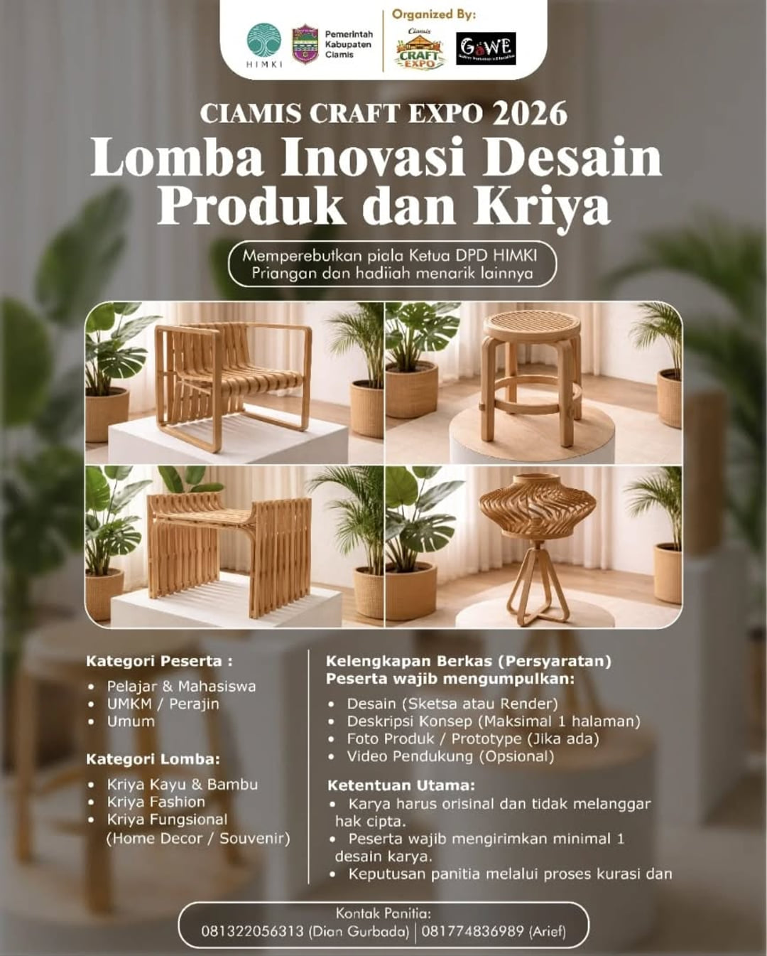 Lomba Inovasi Desain Produk & Kriya Ciamis Craft Expo 2026 - Poster 2