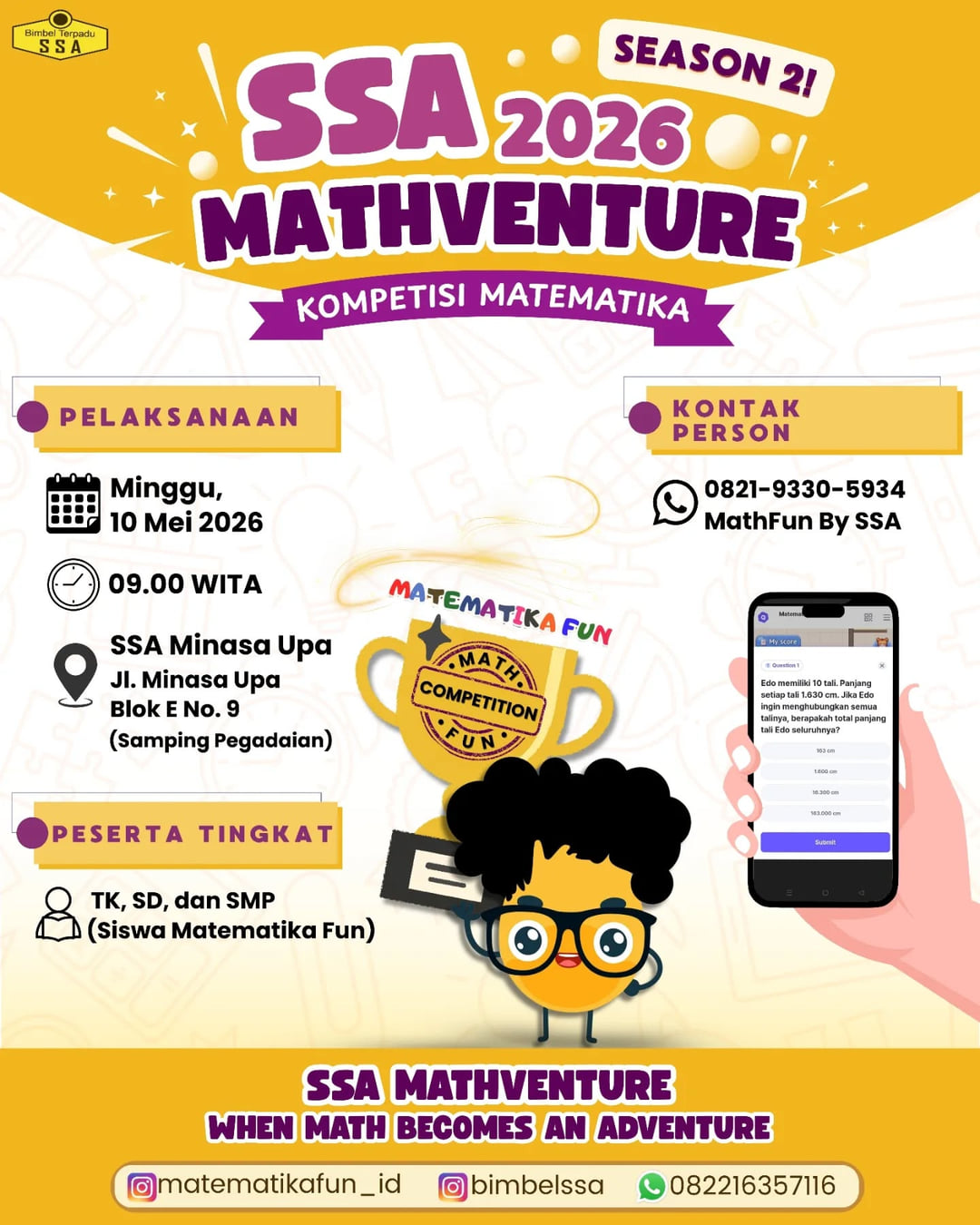 SSA Mathventure 2026 - Poster 2